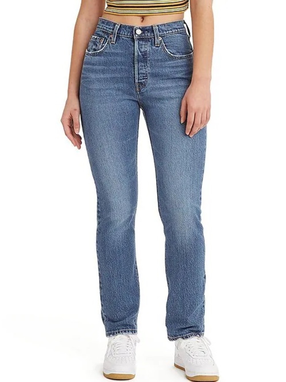 Levi's 501 Jeans: Straight Leg in Medium Blue Denim